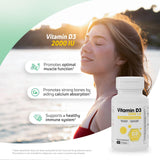Nutra Nutrition Vitamin D3 Softgels 2000 IU side view