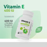 Nutra Nutrition Vitamin E Softgels 100 count packaging
