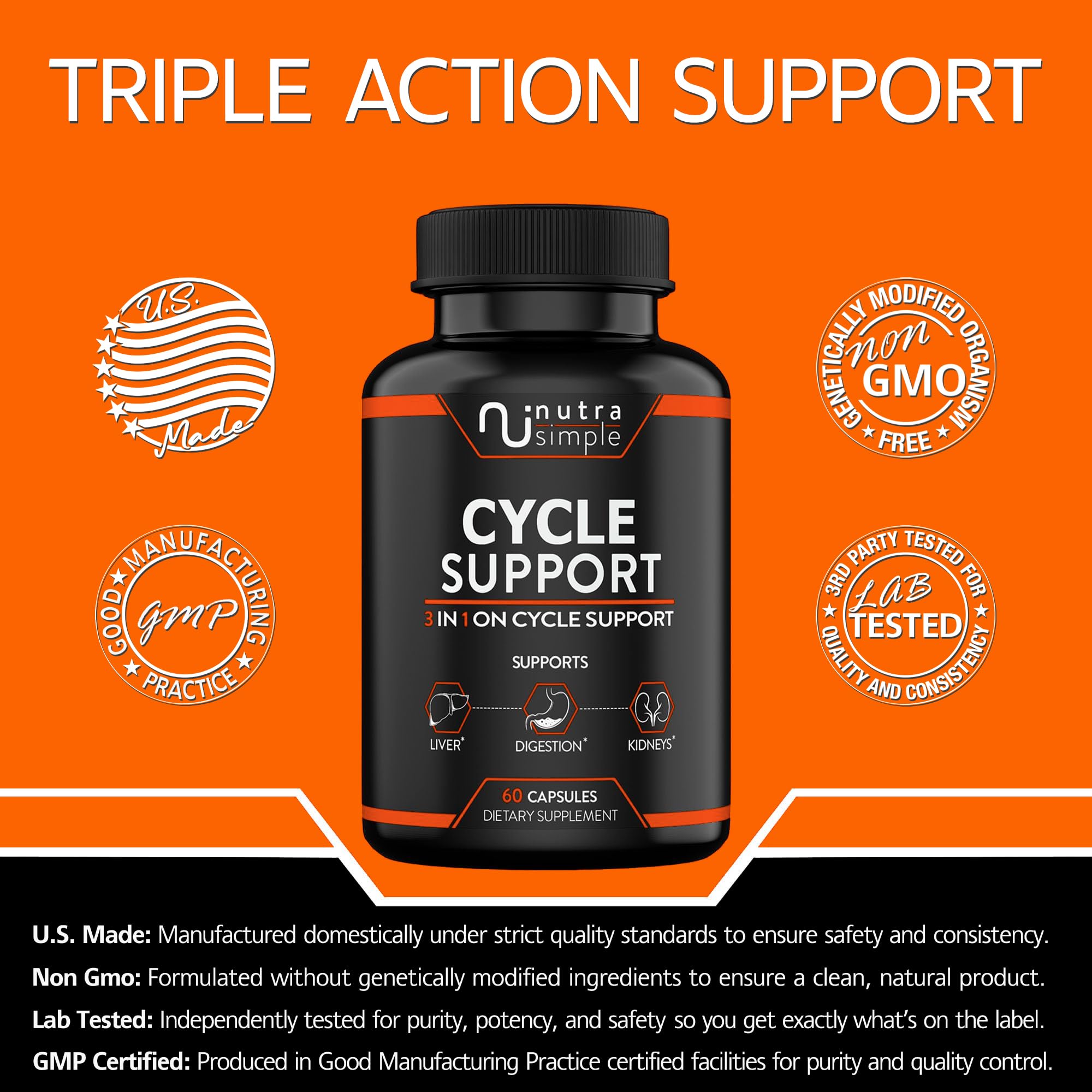 Nutra Simple Milk Thistle Supplement capsules close-up