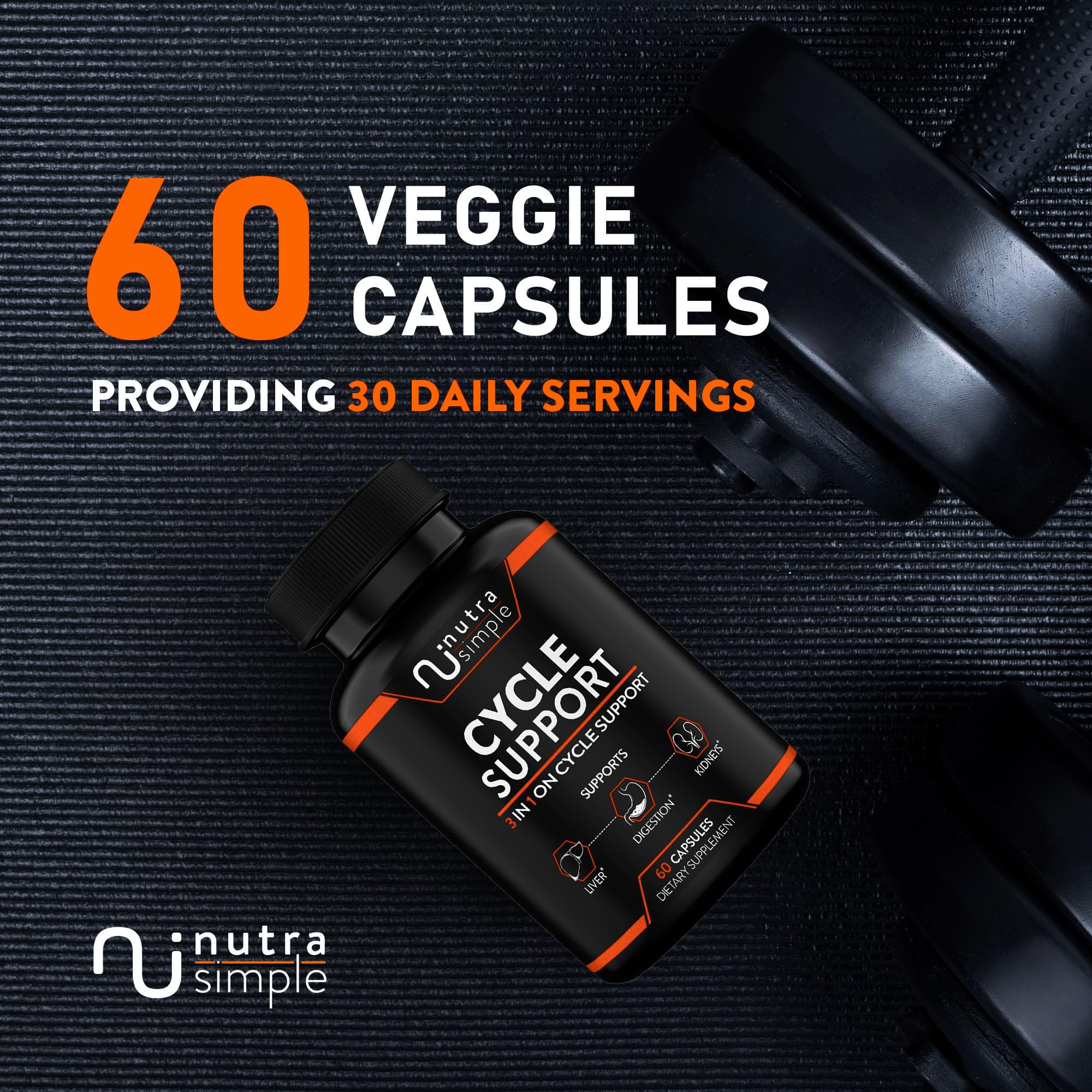 Nutra Simple Milk Thistle Supplement vegan capsules on a table