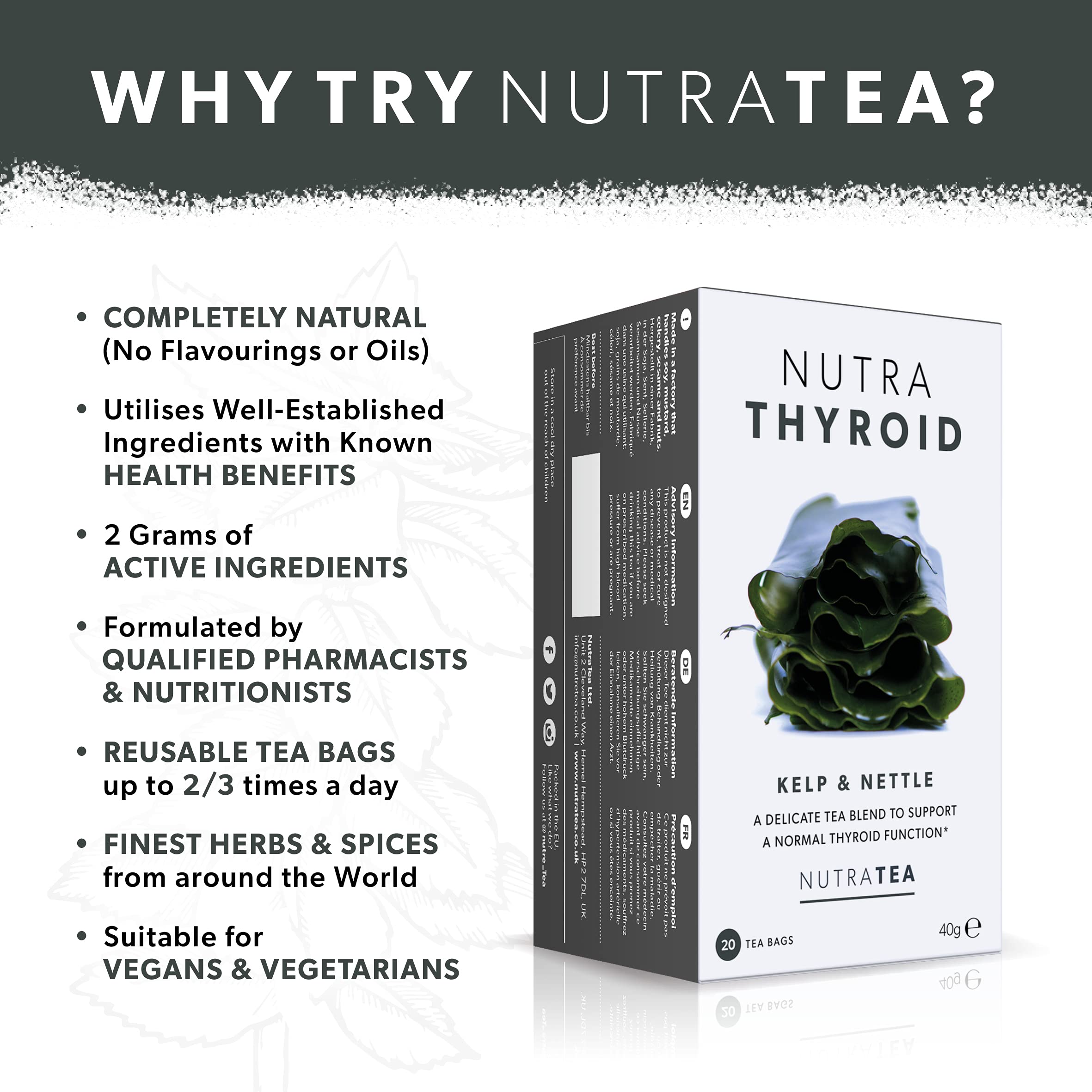 Nutra Tea Thyroid Extract Herbal Tea Blend ingredients list
