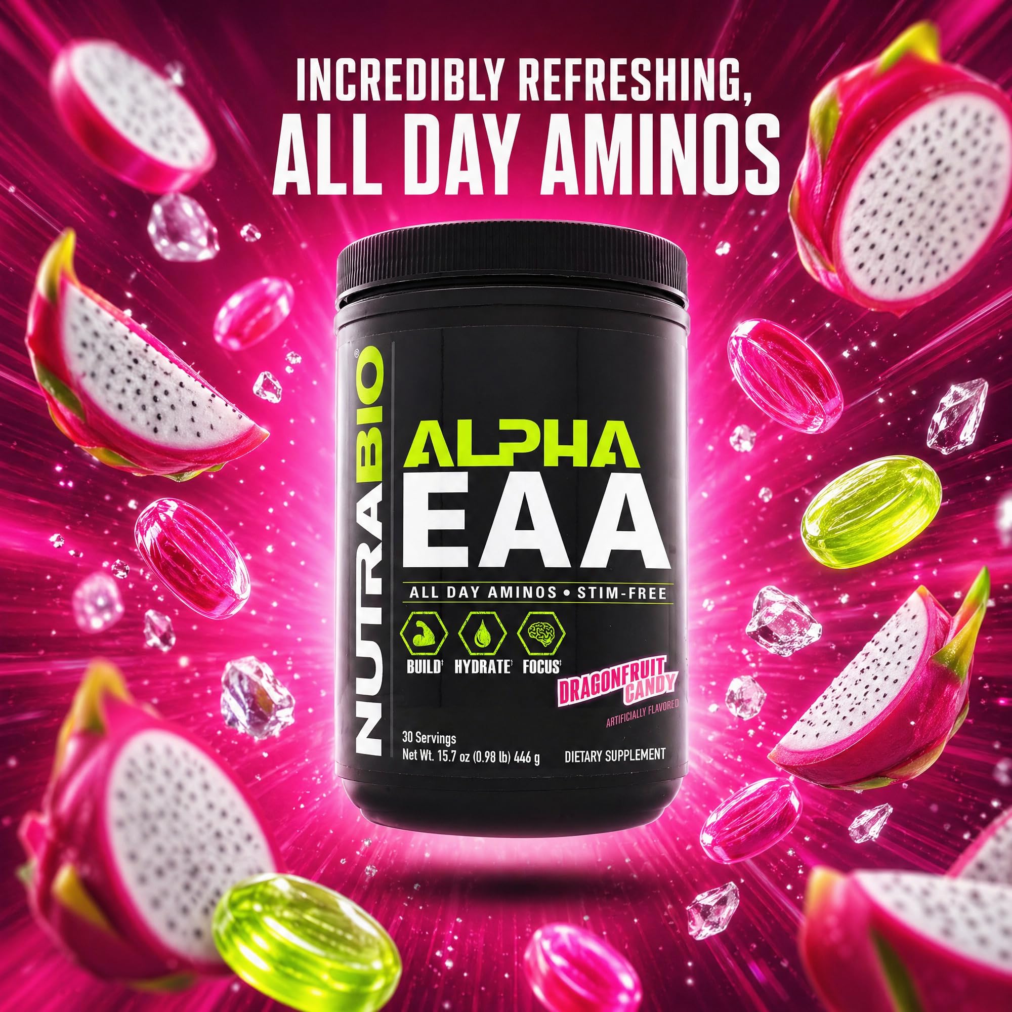 NutraBio Alpha EAA Powder 440g ingredients list