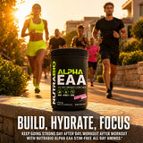 NutraBio Alpha EAA Powder 440g mixed in a shaker