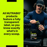 NutraBio Alpha EAA Powder 453g close-up of label