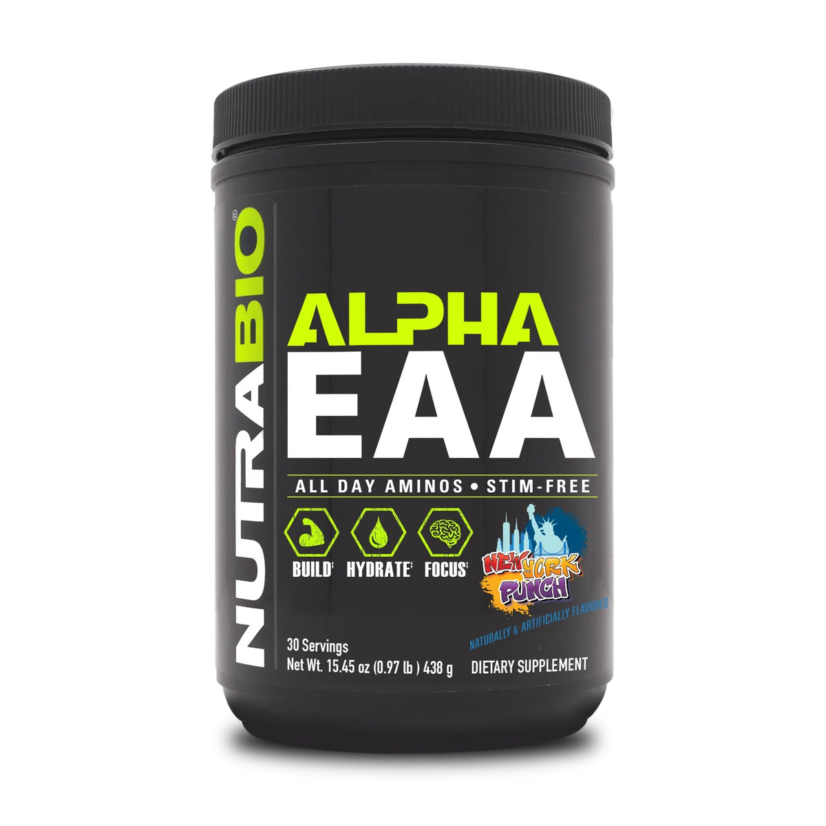 NutraBio Alpha EAA Powder 453g front view