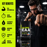 NutraBio Alpha EAA Powder 453g scoop with powder