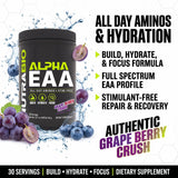 NutraBio Alpha EAA Powder 453g side view showing packaging
