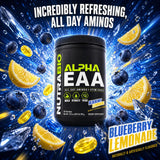 NutraBio Alpha EAA Powder 472g scoop with powder