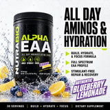 NutraBio Alpha EAA Powder 472g side view showing packaging