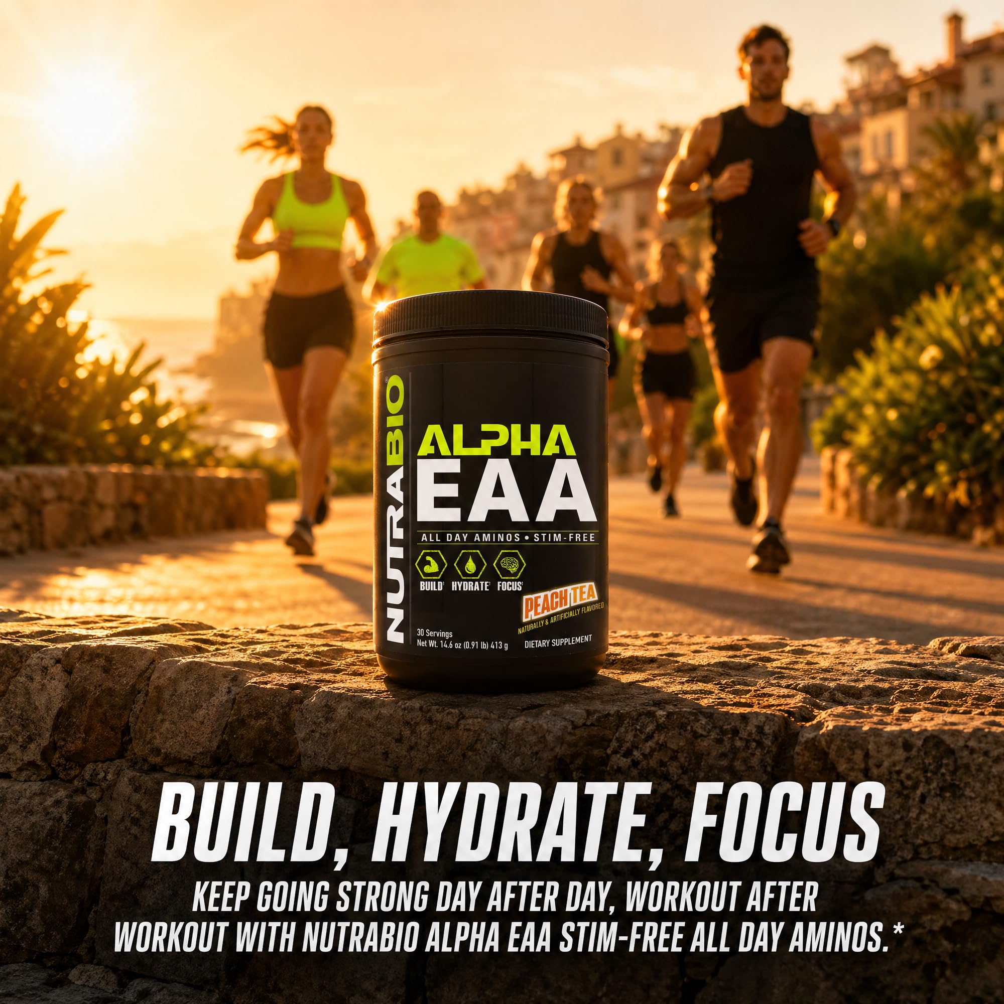 NutraBio Alpha EAA Powder 481g back view