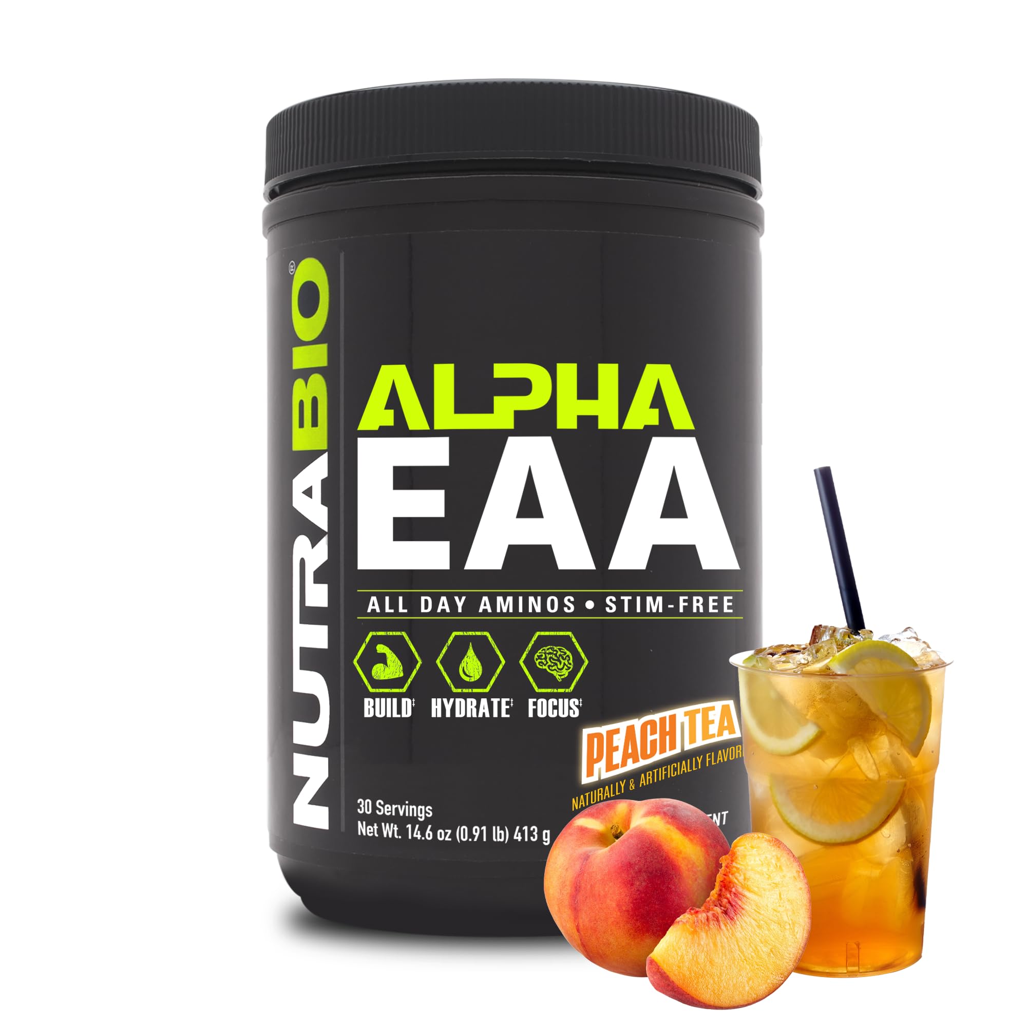 NutraBio Alpha EAA Powder 481g front view