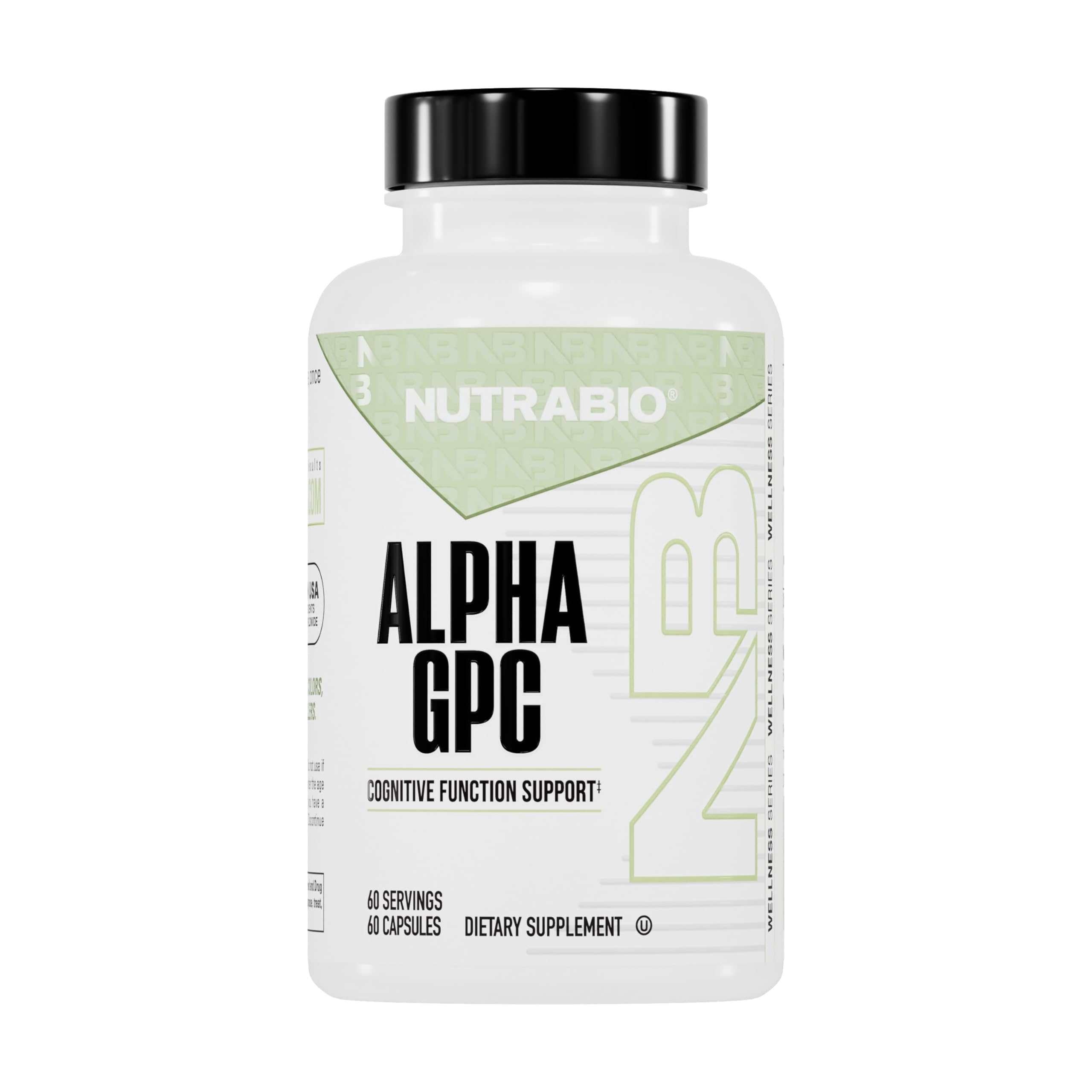 NutraBio Alpha Lipoic Acid 300mg capsule bottle front view