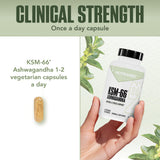NutraBio Ashwagandha 600mg capsules with measuring spoon