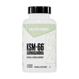 NutraBio Ashwagandha 600mg KSM-66 capsule bottle front view