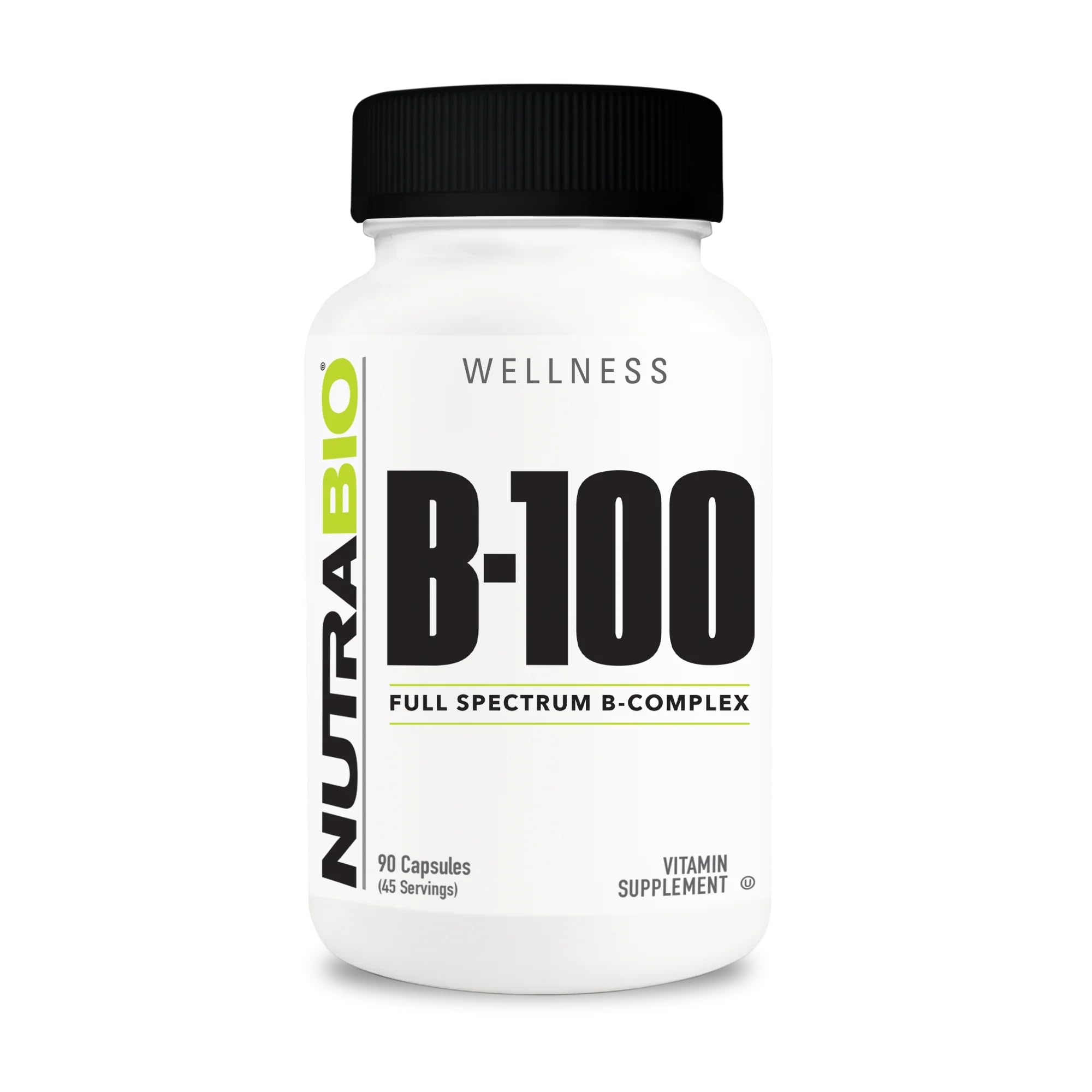NutraBio B-Complex Vitamin Supplement bottle front view