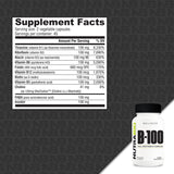 NutraBio B-Complex Vitamin Supplement label close-up