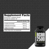 NutraBio BCAA 2500 227g back view