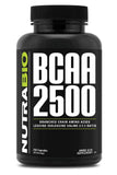 NutraBio BCAA 2500 227g front view