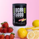 NutraBio BCAA 5000 444g mixed in a glass of water