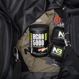 NutraBio BCAA 5000 444g powder in a scoop