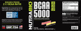 NutraBio BCAA 5000 444g side view showing label details