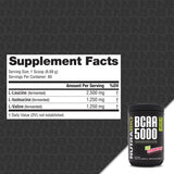 NutraBio BCAA 5000 444g side view with label details