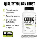 NutraBio Berberine Advanced bottle with capsules