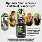 NutraBio CGT-MAX Creatine Supplement 499g scoop and powder