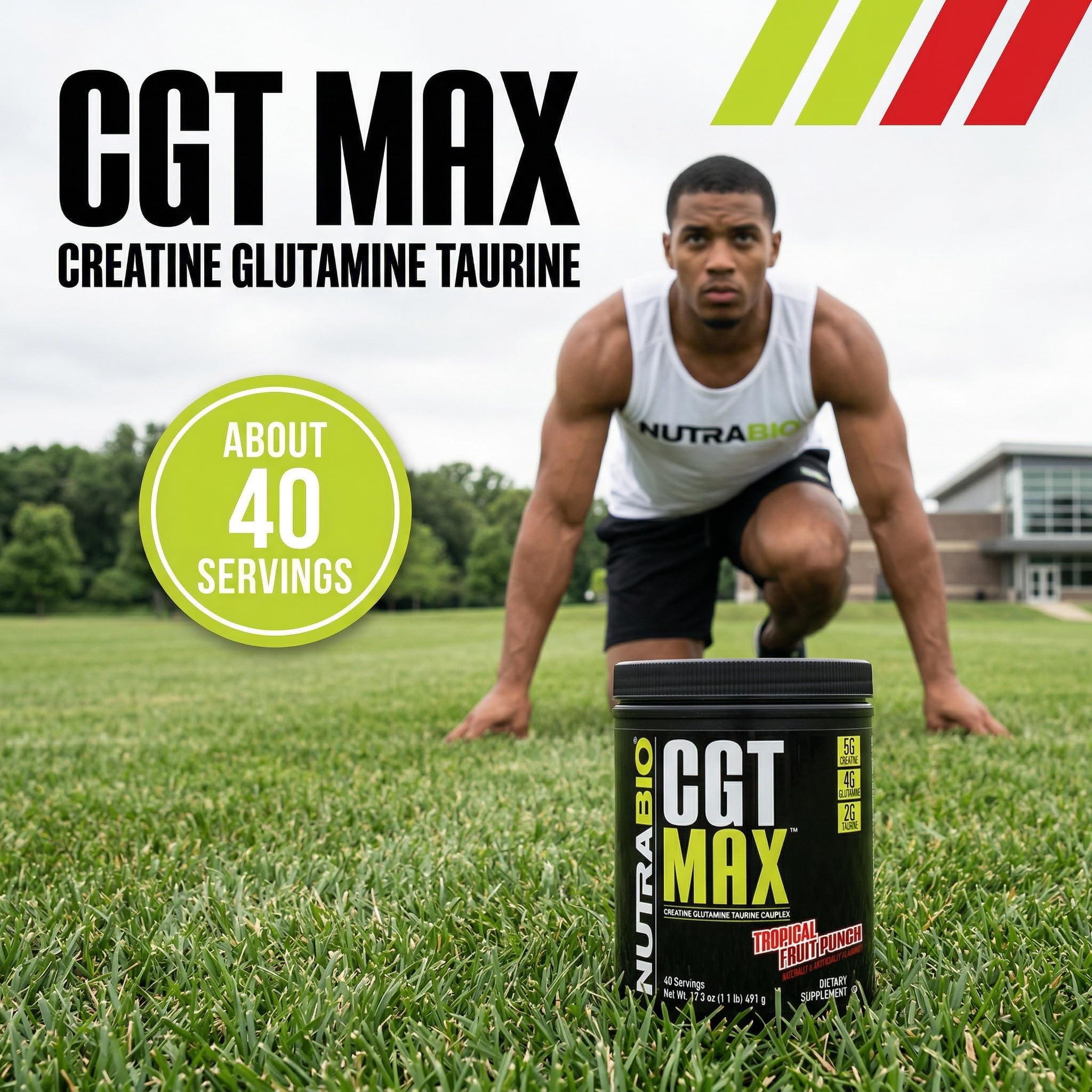 NutraBio CGT-MAX Creatine Supplement 549g nutritional information