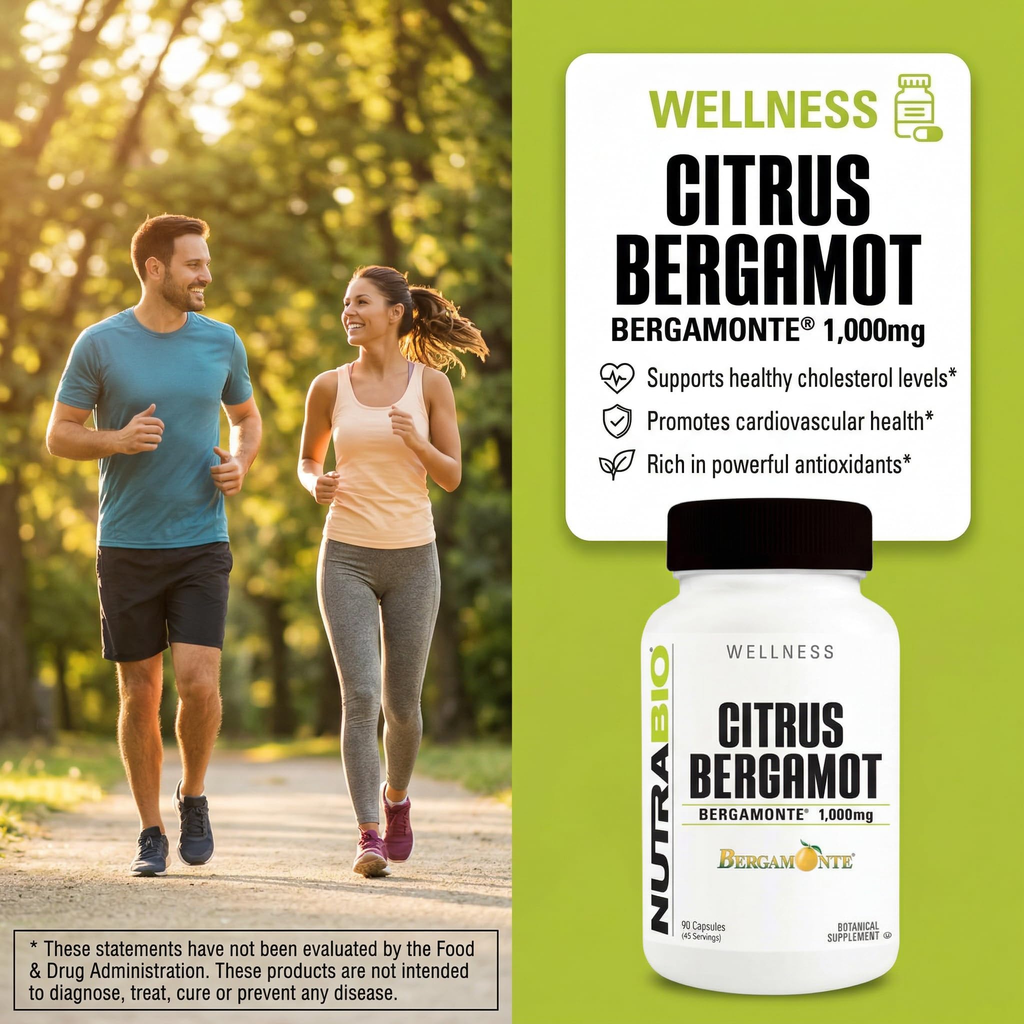 NutraBio Citrus Bergamot Extract 100g packaging