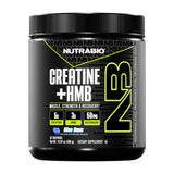 NutraBio Creatine HMB Powder front view packaging