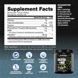 NutraBio Creatine HMB Powder in a glass with water