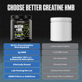 NutraBio Creatine HMB Powder nutritional information label