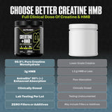 NutraBio Creatine HMB Powder side view showing packaging