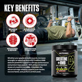 NutraBio Creatine HMB Powder side view showing packaging