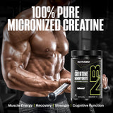 NutraBio Creatine Monohydrate 300g nutritional information