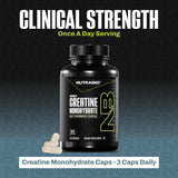 NutraBio Creatine Monohydrate Capsules close-up of capsules