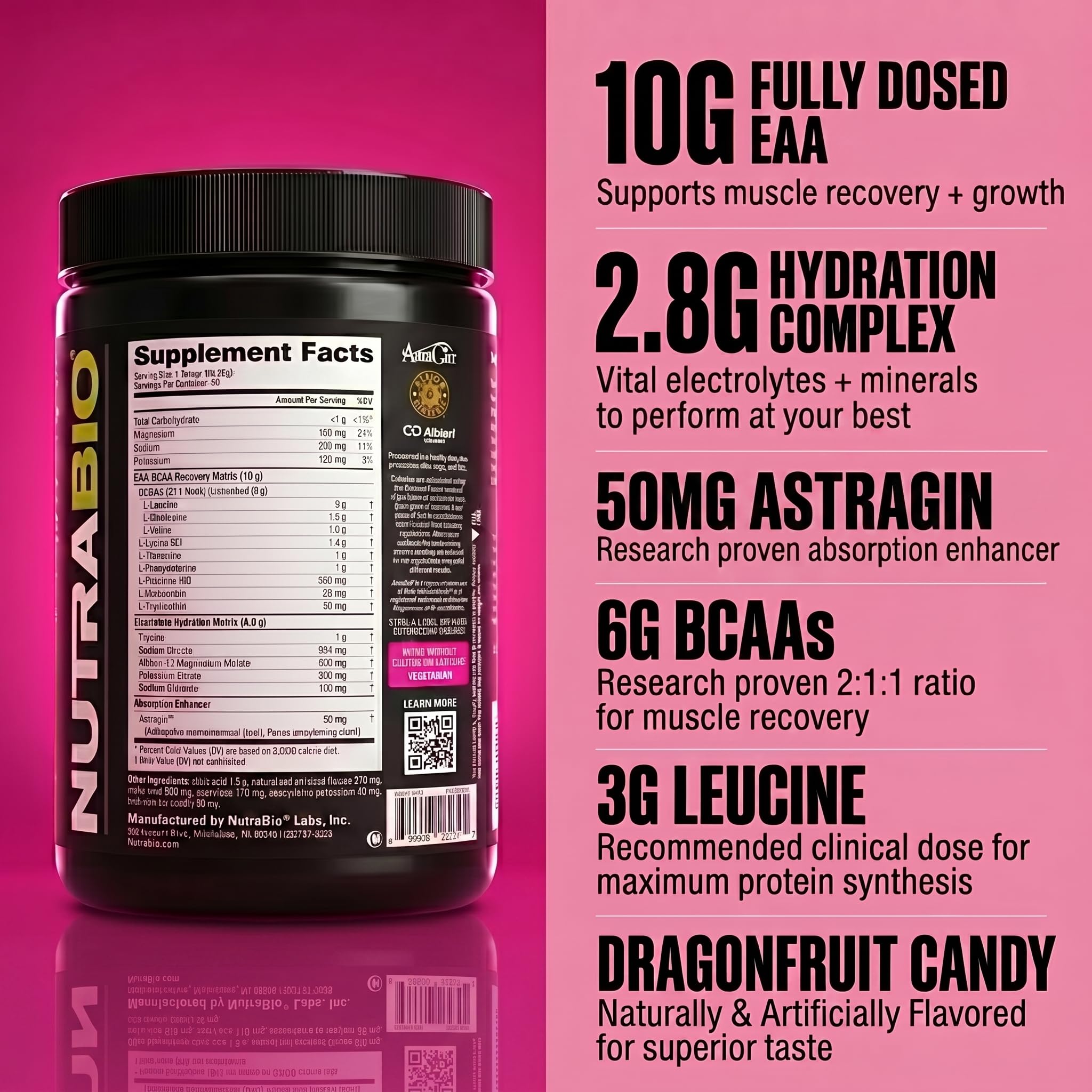 NutraBio EAA + BCAA Performance Formula 10g lifestyle scene