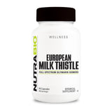 NutraBio European Milk Thistle supplement bottle front view