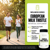 NutraBio European Milk Thistle supplement bottle side view