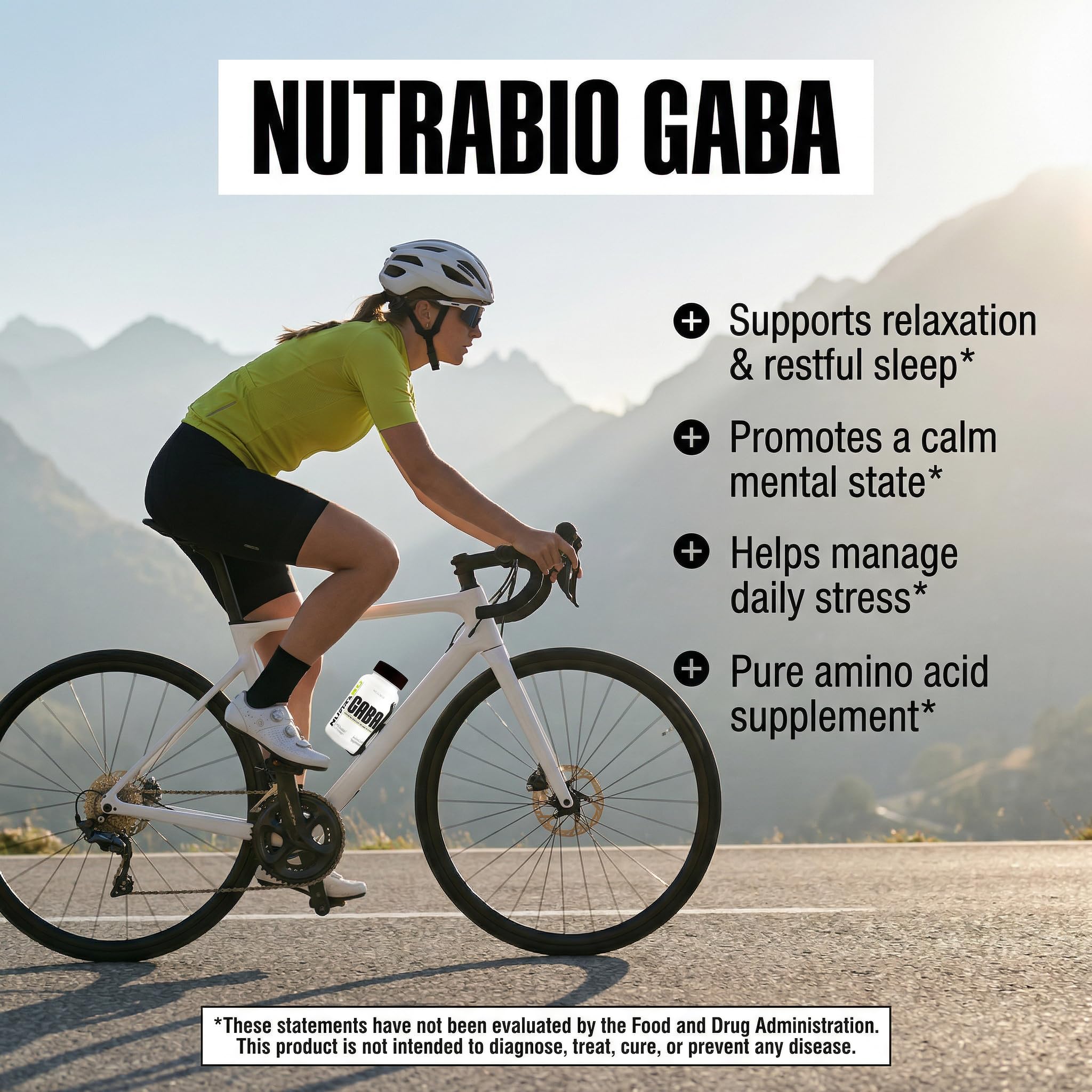 NutraBio GABA Supplement 68g nutritional information