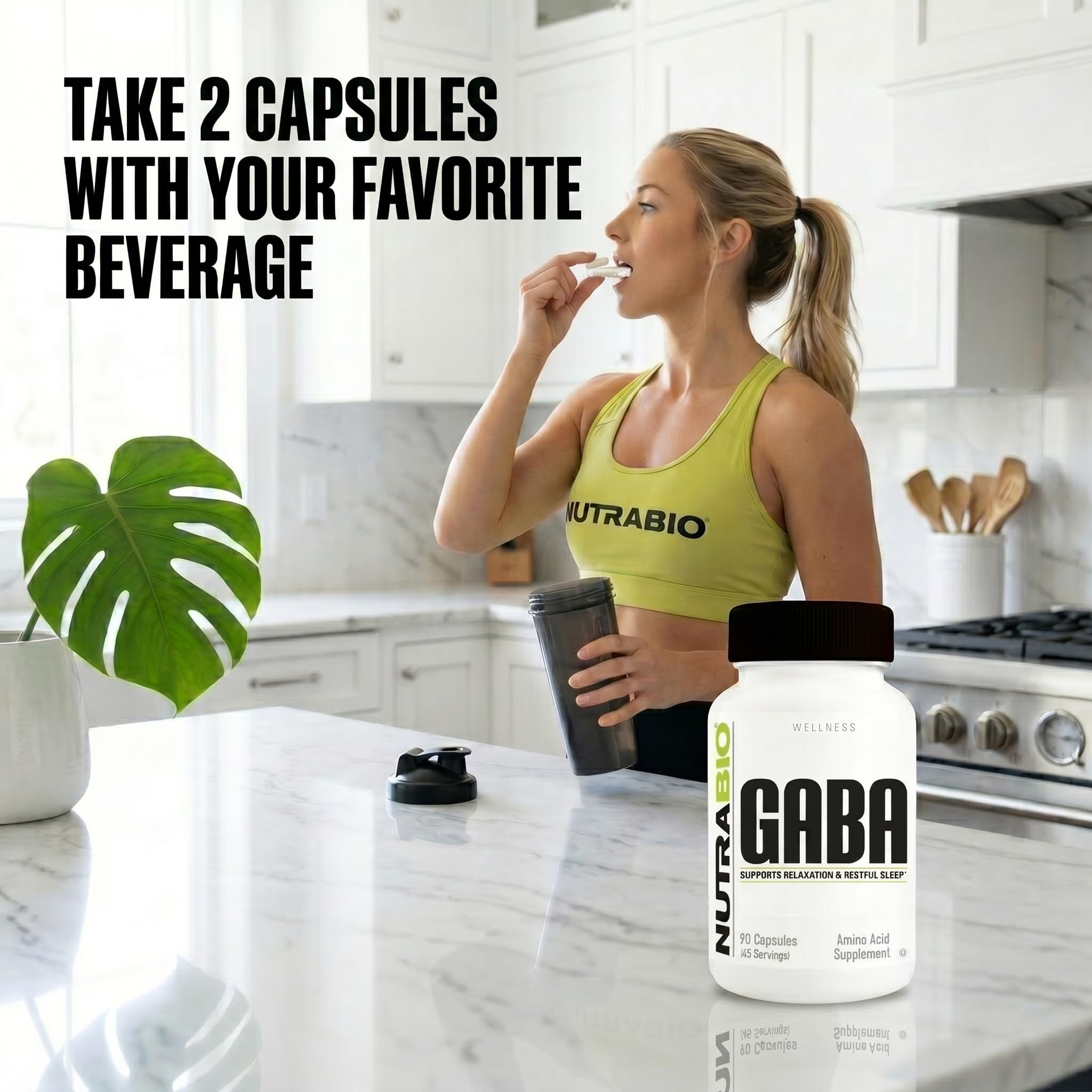 NutraBio GABA Supplement 68g product details