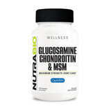 NutraBio Glucosamine Chondroitin MSM supplement front view