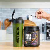 NutraBio Intra Blast BCAA Powder 726g with shaker bottle