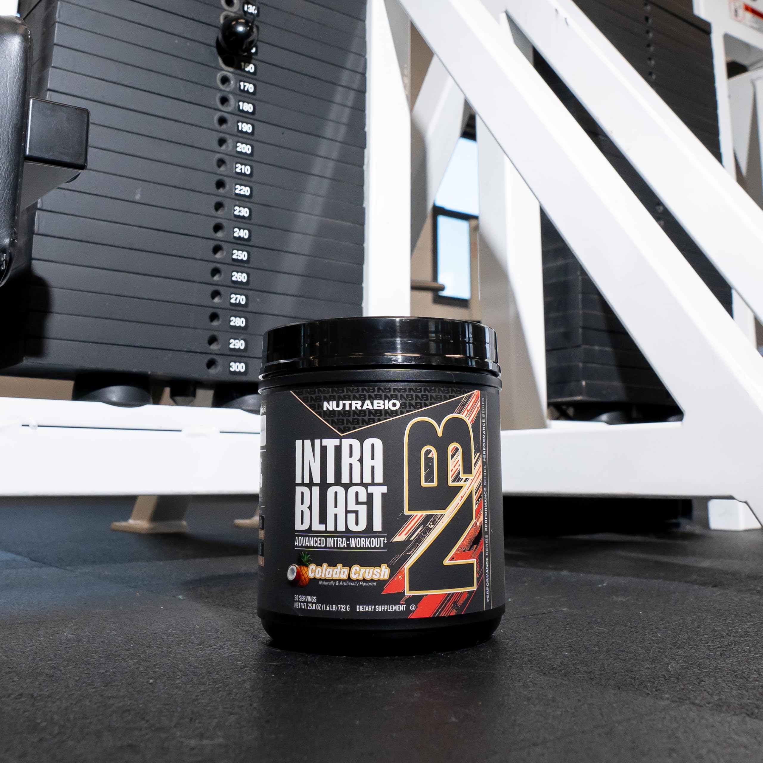 NutraBio Intra Blast BCAA Powder 848g close-up of powder