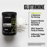 NutraBio L-Glutamine Powder nutritional information