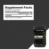 NutraBio L-Glutamine Powder packaging side view