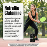 NutraBio L-Glutamine Powder top view