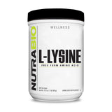 NutraBio L-Lysine 500g powder front view