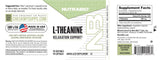 NutraBio L-Theanine capsules open bottle view